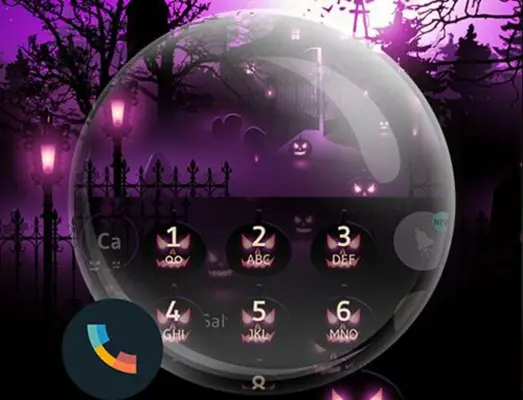 Theme Dialer Halloween Pink android App screenshot 0