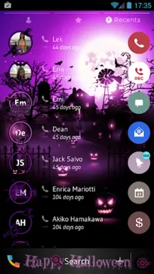 Theme Dialer Halloween Pink android App screenshot 3