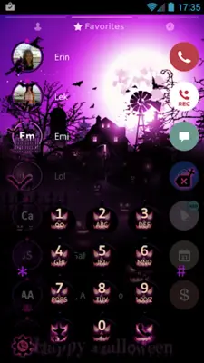 Theme Dialer Halloween Pink android App screenshot 4