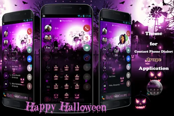 Theme Dialer Halloween Pink android App screenshot 5